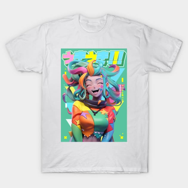 Joyful - Happy Collection | Anime Manga 3D Pop Art Japan Style Design | PROUD OTAKU T-Shirt by PROUD OTAKU